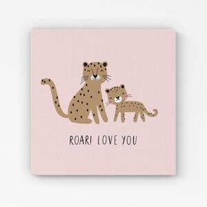 Warren Reed - Designer Roar Love You Canvas in Pink Size: w40 inch x h40 inch Pink w40 inch x h40 inch Warren Reed - Designer Roar Love You Canvas in Pink Size: w40 inch x h40 inch Pink w40 inch x h40 inch