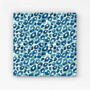 Warren Reed - Designer Watercolour Leopard Print Canvas in Blue Size: w40 inch x h40 inch Blue w40 inch x h40 inch Warren Reed - Designer Watercolour Leopard Print Canvas in Blue Size: w40 inch x h40 inch Blue w40 inch x h40 inch
