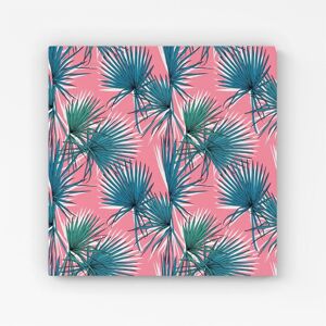 Warren Reed - Designer Pink Green Fan Palms Canvas Size: W16" x H16" Pink W16" x H16" Warren Reed - Designer Pink Green Fan Palms Canvas Size: W16" x H16" Pink W16" x H16"