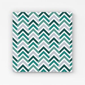 Warren Reed - Designer Geometric Retro Vintage Colored Chevron Pattern Canvas in Green Size: W16" x H16" Green W16" x H16" Warren Reed - Designer Geometric Retro Vintage Colored Chevron Pattern Canvas in Green Size: W16" x H16" Green W16" x H16"