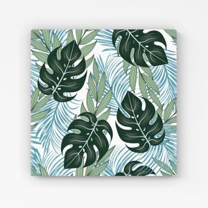 Warren Reed - Designer Tropical Pattern With Bright Plants & Flowers Canvas in Green Size: w40 inch x h40 inch Green w40 inch x h40 inch Warren Reed - Designer Tropical Pattern With Bright Plants & Flowers Canvas in Green Size: w40 inch x h40 inch Green w40 inch x h40 inch