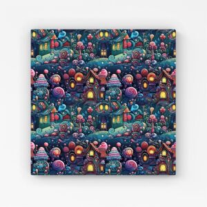 Warren Reed - Designer Whimsical Gingerbread House Pattern Canvas in Blue Size: w10 inch x h10 inch Blue w10 inch x h10 inch Warren Reed - Designer Whimsical Gingerbread House Pattern Canvas in Blue Size: w10 inch x h10 inch Blue w10 inch x h10 inch