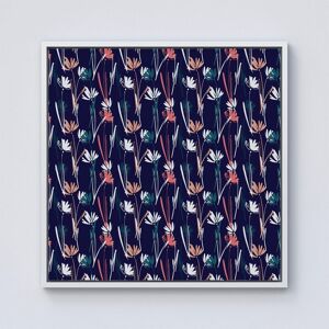 Warren Reed - Designer Hand Drawn Wild Flowers Framed Canvas in Off-White Size: W16" x H16" Off-White W16" x H16" Warren Reed - Designer Hand Drawn Wild Flowers Framed Canvas in Off-White Size: W16" x H16" Off-White W16" x H16"