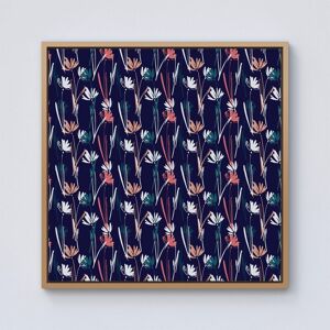 Warren Reed - Designer Hand Drawn Wild Flowers Framed Canvas in Light Brown Size: W30" x H30" Light Brown W30" x H30" Warren Reed - Designer Hand Drawn Wild Flowers Framed Canvas in Light Brown Size: W30" x H30" Light Brown W30" x H30"