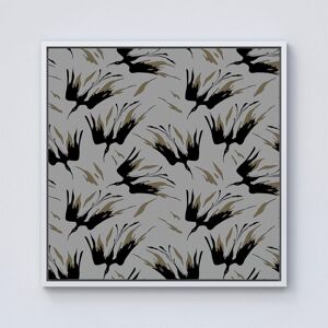 Warren Reed - Designer Black & Gold Fire Bird Silhouettes Framed Canvas in Off-White Size: W30" x H30" Off-White W30" x H30" Warren Reed - Designer Black & Gold Fire Bird Silhouettes Framed Canvas in Off-White Size: W30" x H30" Off-White W30" x H30"