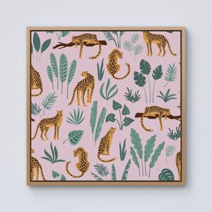 Warren Reed - Designer Hand Drawn Leopards Framed Canvas in Light Brown Size: W16" x H16" Light Brown W16" x H16" Warren Reed - Designer Hand Drawn Leopards Framed Canvas in Light Brown Size: W16" x H16" Light Brown W16" x H16"