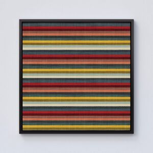 Warren Reed - Designer Multicolour Striped Brish Pattern Framed Canvas in Black Size: W16" x H16" Black W16" x H16" Warren Reed - Designer Multicolour Striped Brish Pattern Framed Canvas in Black Size: W16" x H16" Black W16" x H16"