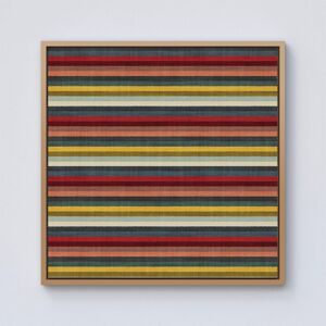 Warren Reed - Designer Multicolour Striped Brish Pattern Framed Canvas in Light Brown Size: W16" x H16" Light Brown W16" x H16" Warren Reed - Designer Multicolour Striped Brish Pattern Framed Canvas in Light Brown Size: W16" x H16" Light Brown W16" x H16"