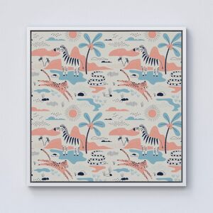 Warren Reed - Designer Wild Savannah Park Framed Canvas in Off-White Size: w40 inch x h40 inch Off-White w40 inch x h40 inch Warren Reed - Designer Wild Savannah Park Framed Canvas in Off-White Size: w40 inch x h40 inch Off-White w40 inch x h40 inch