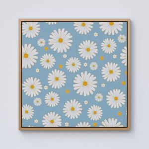 Warren Reed - Designer Summer Daisy Pattern Framed Canvas in Light Brown Size: w40 inch x h40 inch Light Brown w40 inch x h40 inch Warren Reed - Designer Summer Daisy Pattern Framed Canvas in Light Brown Size: w40 inch x h40 inch Light Brown w40 inch x h40 inch