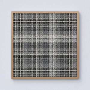 Warren Reed - Designer Monochrome Textured Checked Pattern Framed Canvas in Light Brown Size: W16" x H16" Light Brown W16" x H16" Warren Reed - Designer Monochrome Textured Checked Pattern Framed Canvas in Light Brown Size: W16" x H16" Light Brown W16" x H16"