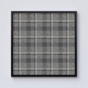 Warren Reed - Designer Monochrome Textured Checked Pattern Framed Canvas in Black Size: w40 inch x h40 inch Black w40 inch x h40 inch Warren Reed - Designer Monochrome Textured Checked Pattern Framed Canvas in Black Size: w40 inch x h40 inch Black w40 inch x h40 inch