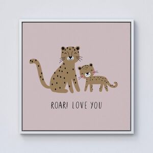 Warren Reed - Designer Roar Love You Framed Canvas in Off-White Size: W30" x H30" Off-White W30" x H30" Warren Reed - Designer Roar Love You Framed Canvas in Off-White Size: W30" x H30" Off-White W30" x H30"
