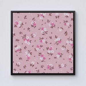 Warren Reed - Designer Pretty Pink Flower Pattern Framed Canvas in Black Size: w10 inch x h10 inch Black w10 inch x h10 inch Warren Reed - Designer Pretty Pink Flower Pattern Framed Canvas in Black Size: w10 inch x h10 inch Black w10 inch x h10 inch