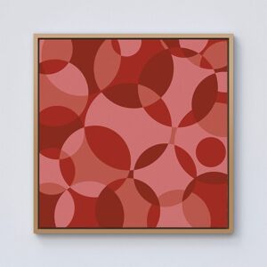 Warren Reed - Designer Red Circle Pattern Framed Canvas in Light Brown Size: w10 inch x h10 inch Light Brown w10 inch x h10 inch Warren Reed - Designer Red Circle Pattern Framed Canvas in Light Brown Size: w10 inch x h10 inch Light Brown w10 inch x h10 inch