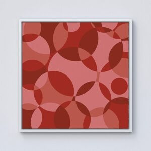 Warren Reed - Designer Red Circle Pattern Framed Canvas in Off-White Size: w40 inch x h40 inch Off-White w40 inch x h40 inch Warren Reed - Designer Red Circle Pattern Framed Canvas in Off-White Size: w40 inch x h40 inch Off-White w40 inch x h40 inch
