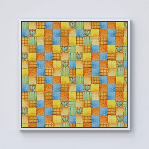 Warren Reed - Designer Baby Watercolour Blanket Pattern Framed Canvas in Off-White Size: w10 inch x h10 inch Off-White w10 inch x h10 inch Warren Reed - Designer Baby Watercolour Blanket Pattern Framed Canvas in Off-White Size: w10 inch x h10 inch Off-White w10 inch x h10 inch