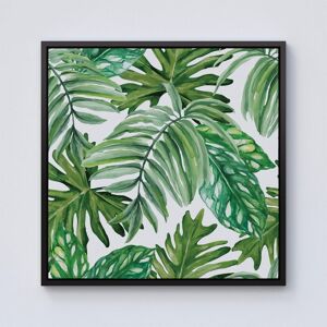 Warren Reed - Designer Exotic Rainforest Leaves Framed Canvas in Black Size: w40 inch x h40 inch Black w40 inch x h40 inch Warren Reed - Designer Exotic Rainforest Leaves Framed Canvas in Black Size: w40 inch x h40 inch Black w40 inch x h40 inch