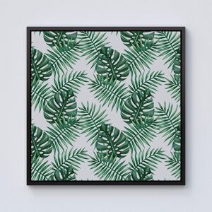Warren Reed - Designer Watercolour Tropical Leaves Framed Canvas in Black Size: w10 inch x h10 inch Black w10 inch x h10 inch Warren Reed - Designer Watercolour Tropical Leaves Framed Canvas in Black Size: w10 inch x h10 inch Black w10 inch x h10 inch
