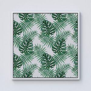 Warren Reed - Designer Watercolour Tropical Leaves Framed Canvas in Off-White Size: w40 inch x h40 inch Off-White w40 inch x h40 inch Warren Reed - Designer Watercolour Tropical Leaves Framed Canvas in Off-White Size: w40 inch x h40 inch Off-White w40 inch x h40 inch