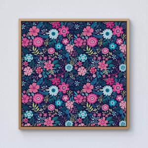 Warren Reed - Designer Cute Colourful Flower Pattern Framed Canvas in Light Brown Size: w10 inch x h10 inch Light Brown w10 inch x h10 inch Warren Reed - Designer Cute Colourful Flower Pattern Framed Canvas in Light Brown Size: w10 inch x h10 inch Light Brown w10 inch x h10 inch