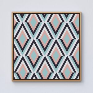 Warren Reed - Designer Zig Zag Abstract Pattern Framed Canvas in Light Brown Size: W30" x H30" Light Brown W30" x H30" Warren Reed - Designer Zig Zag Abstract Pattern Framed Canvas in Light Brown Size: W30" x H30" Light Brown W30" x H30"