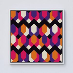 Warren Reed - Designer Coloured Abstract Pattern Framed Canvas in Off-White Size: W16" x H16" Off-White W16" x H16" Warren Reed - Designer Coloured Abstract Pattern Framed Canvas in Off-White Size: W16" x H16" Off-White W16" x H16"