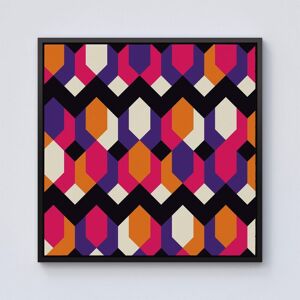 Warren Reed - Designer Coloured Abstract Pattern Framed Canvas in Black Size: W30" x H30" Black W30" x H30" Warren Reed - Designer Coloured Abstract Pattern Framed Canvas in Black Size: W30" x H30" Black W30" x H30"