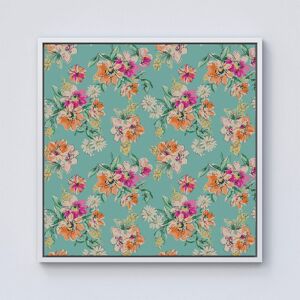Warren Reed - Designer Bright Flower Sketch Framed Canvas in Off-White Size: w40 inch x h40 inch Off-White w40 inch x h40 inch Warren Reed - Designer Bright Flower Sketch Framed Canvas in Off-White Size: w40 inch x h40 inch Off-White w40 inch x h40 inch