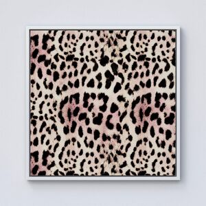 Warren Reed - Designer Leopard Hide Framed Canvas in Off-White Size: W16" x H16" Off-White W16" x H16" Warren Reed - Designer Leopard Hide Framed Canvas in Off-White Size: W16" x H16" Off-White W16" x H16"