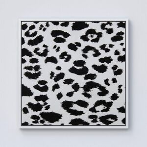 Warren Reed - Designer Black Leopard Print Framed Canvas in Off-White Size: W16" x H16" Off-White W16" x H16" Warren Reed - Designer Black Leopard Print Framed Canvas in Off-White Size: W16" x H16" Off-White W16" x H16"