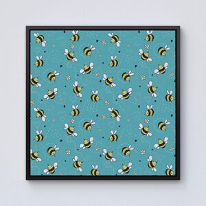 Warren Reed - Designer Hand Drawn Busy Bees Framed Canvas in Black Size: w40 inch x h40 inch Black w40 inch x h40 inch Warren Reed - Designer Hand Drawn Busy Bees Framed Canvas in Black Size: w40 inch x h40 inch Black w40 inch x h40 inch