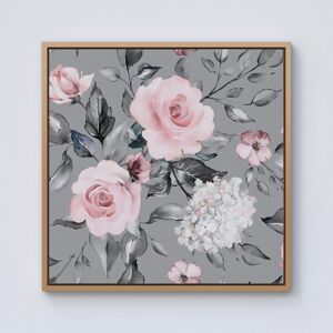 Warren Reed - Designer Dusty Pink Roses Framed Canvas in Light Brown Size: w40 inch x h40 inch Light Brown w40 inch x h40 inch Warren Reed - Designer Dusty Pink Roses Framed Canvas in Light Brown Size: w40 inch x h40 inch Light Brown w40 inch x h40 inch