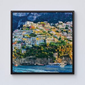 Warren Reed - Designer Positano, Amalfi Coast Framed Canvas in Black Size: W30" x H30" Black W30" x H30" Warren Reed - Designer Positano, Amalfi Coast Framed Canvas in Black Size: W30" x H30" Black W30" x H30"