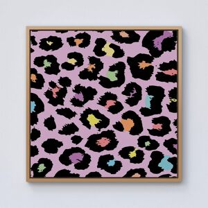 Warren Reed - Designer Pink Leopard Print Framed Canvas in Light Brown Size: w10 inch x h10 inch Light Brown w10 inch x h10 inch Warren Reed - Designer Pink Leopard Print Framed Canvas in Light Brown Size: w10 inch x h10 inch Light Brown w10 inch x h10 inch