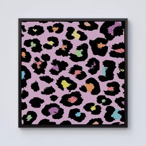 Warren Reed - Designer Pink Leopard Print Framed Canvas in Black Size: W16" x H16" Black W16" x H16" Warren Reed - Designer Pink Leopard Print Framed Canvas in Black Size: W16" x H16" Black W16" x H16"