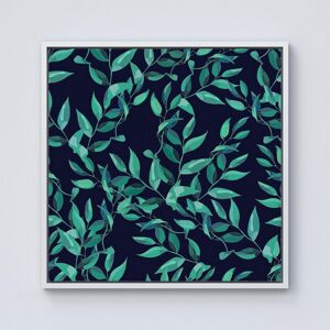 Warren Reed - Designer Delicate Green Foliage Framed Canvas in Off-White Size: w10 inch x h10 inch Off-White w10 inch x h10 inch Warren Reed - Designer Delicate Green Foliage Framed Canvas in Off-White Size: w10 inch x h10 inch Off-White w10 inch x h10 inch