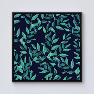 Warren Reed - Designer Delicate Green Foliage Framed Canvas in Black Size: w40 inch x h40 inch Black w40 inch x h40 inch Warren Reed - Designer Delicate Green Foliage Framed Canvas in Black Size: w40 inch x h40 inch Black w40 inch x h40 inch