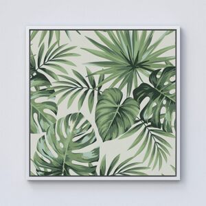 Warren Reed - Designer Exotic Palm Leaves Framed Canvas in Off-White Size: w10 inch x h10 inch Off-White w10 inch x h10 inch Warren Reed - Designer Exotic Palm Leaves Framed Canvas in Off-White Size: w10 inch x h10 inch Off-White w10 inch x h10 inch