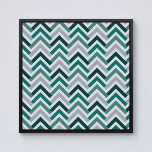 Warren Reed - Designer Geometric Retro Vintage Colored Chevron Pattern Framed Canvas in Black Size: W30" x H30" Black W30" x H30" Warren Reed - Designer Geometric Retro Vintage Colored Chevron Pattern Framed Canvas in Black Size: W30" x H30" Black W30" x H30"