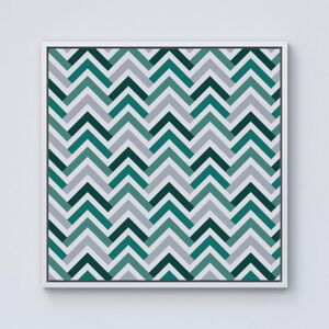 Warren Reed - Designer Geometric Retro Vintage Colored Chevron Pattern Framed Canvas in Off-White Size: w40 inch x h40 inch Off-White w40 inch x h40 inch Warren Reed - Designer Geometric Retro Vintage Colored Chevron Pattern Framed Canvas in Off-White Size: w40 inch x h40 inch Off-White w40 inch x h40 inch