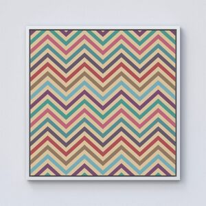 Warren Reed - Designer Geometric Vintage Colored Chevron Pattern Framed Canvas in Off-White Size: w10 inch x h10 inch Off-White w10 inch x h10 inch Warren Reed - Designer Geometric Vintage Colored Chevron Pattern Framed Canvas in Off-White Size: w10 inch x h10 inch Off-White w10 inch x h10 inch
