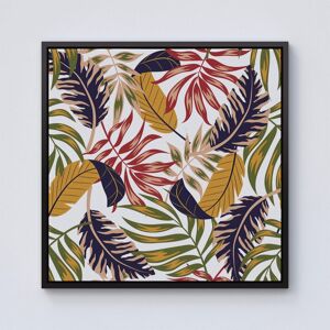 Warren Reed - Designer Hawaiian Style Jungle Leaves Framed Canvas in Black Size: w10 inch x h10 inch Black w10 inch x h10 inch Warren Reed - Designer Hawaiian Style Jungle Leaves Framed Canvas in Black Size: w10 inch x h10 inch Black w10 inch x h10 inch