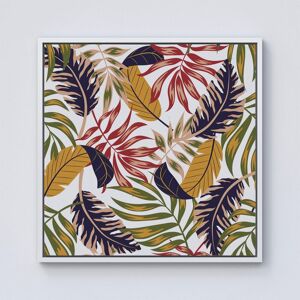Warren Reed - Designer Hawaiian Style Jungle Leaves Framed Canvas in Off-White Size: w40 inch x h40 inch Off-White w40 inch x h40 inch Warren Reed - Designer Hawaiian Style Jungle Leaves Framed Canvas in Off-White Size: w40 inch x h40 inch Off-White w40 inch x h40 inch