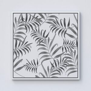 Warren Reed - Designer Hawaiian Style Palm Leaves Framed Canvas in Off-White Size: W16" x H16" Off-White W16" x H16" Warren Reed - Designer Hawaiian Style Palm Leaves Framed Canvas in Off-White Size: W16" x H16" Off-White W16" x H16"