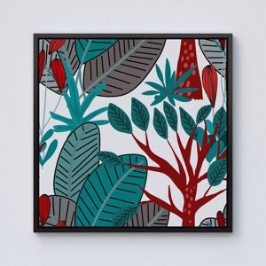 Warren Reed - Designer Jungle Exotic Summer Tropical Leaves Framed Canvas in Black Size: W30" x H30" Black W30" x H30" Warren Reed - Designer Jungle Exotic Summer Tropical Leaves Framed Canvas in Black Size: W30" x H30" Black W30" x H30"