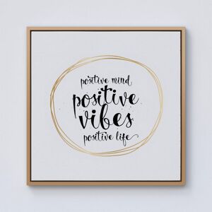 Warren Reed - Designer Positive Mind, Vibes, Life Framed Canvas in Light Brown Size: w10 inch x h10 inch Light Brown w10 inch x h10 inch Warren Reed - Designer Positive Mind, Vibes, Life Framed Canvas in Light Brown Size: w10 inch x h10 inch Light Brown w10 inch x h10 inch
