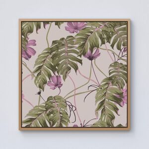 Warren Reed - Designer Pink Cosmos Flowers Framed Canvas in Light Brown Size: w10 inch x h10 inch Light Brown w10 inch x h10 inch Warren Reed - Designer Pink Cosmos Flowers Framed Canvas in Light Brown Size: w10 inch x h10 inch Light Brown w10 inch x h10 inch