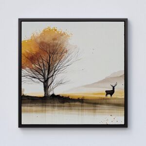 Warren Reed - Designer Autumn Landscape Stag Watercolour Framed Canvas in Black Size: W16" x H16" Black W16" x H16" Warren Reed - Designer Autumn Landscape Stag Watercolour Framed Canvas in Black Size: W16" x H16" Black W16" x H16"