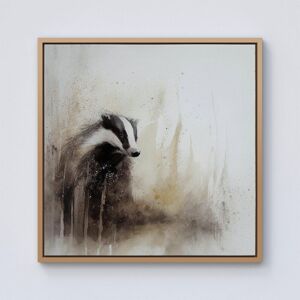 Warren Reed - Designer Badger Watercolour Framed Canvas in Light Brown Size: W30" x H30" Light Brown W30" x H30" Warren Reed - Designer Badger Watercolour Framed Canvas in Light Brown Size: W30" x H30" Light Brown W30" x H30"